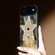 Load image into Gallery viewer, AURA. Personalized Leather iPhone Case - Gold Star
