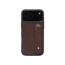 Load image into Gallery viewer, GLAM. Personalized Leather iPhone Case - Brown/Gold